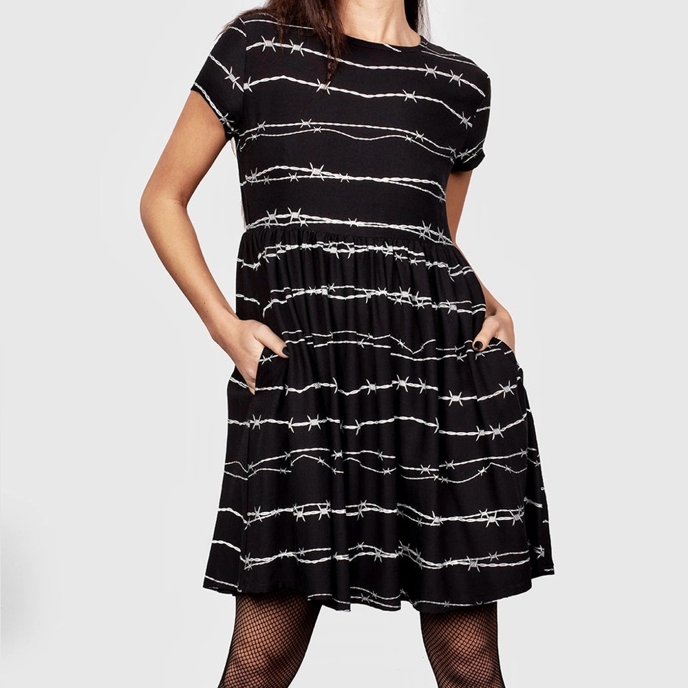 Disturbia Barbed Wire Skater Dress